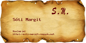 Sóti Margit névjegykártya